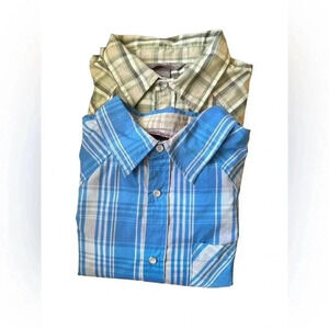 OUTDOOR RESEARCH Plaid ShortsSleeve Pearl Button Front Shirt Men's Set of 2